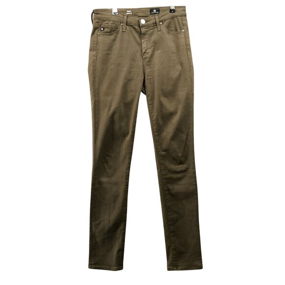 AG Adriano Goldschmied Prima Cigarette Jeans Womens 25R Chino Olive Green - Picture 1 of 10